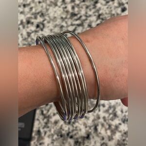New 9 Sterling Silver Bangle Bracelets